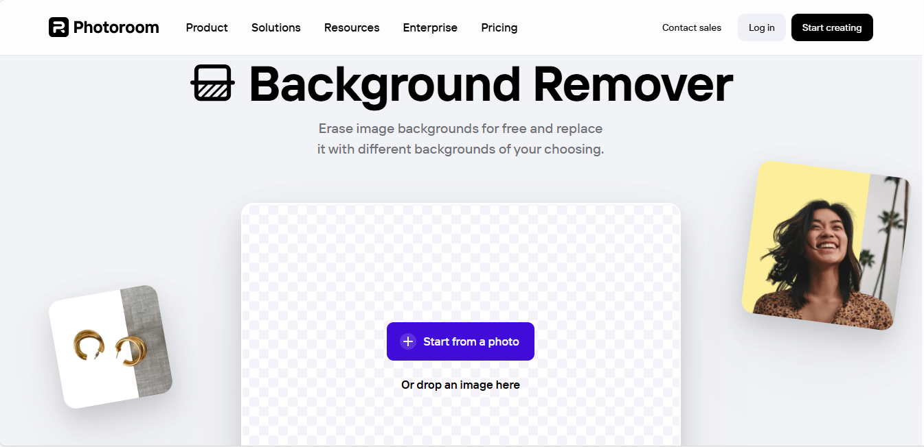PhotoRoom photo editor cutout interface