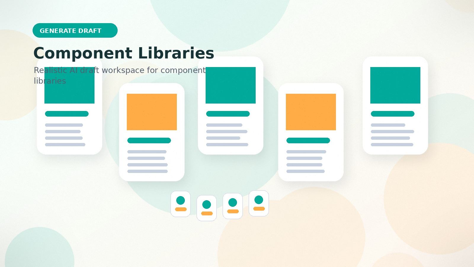 Component Libraries realistic generate draft visual for component libraries