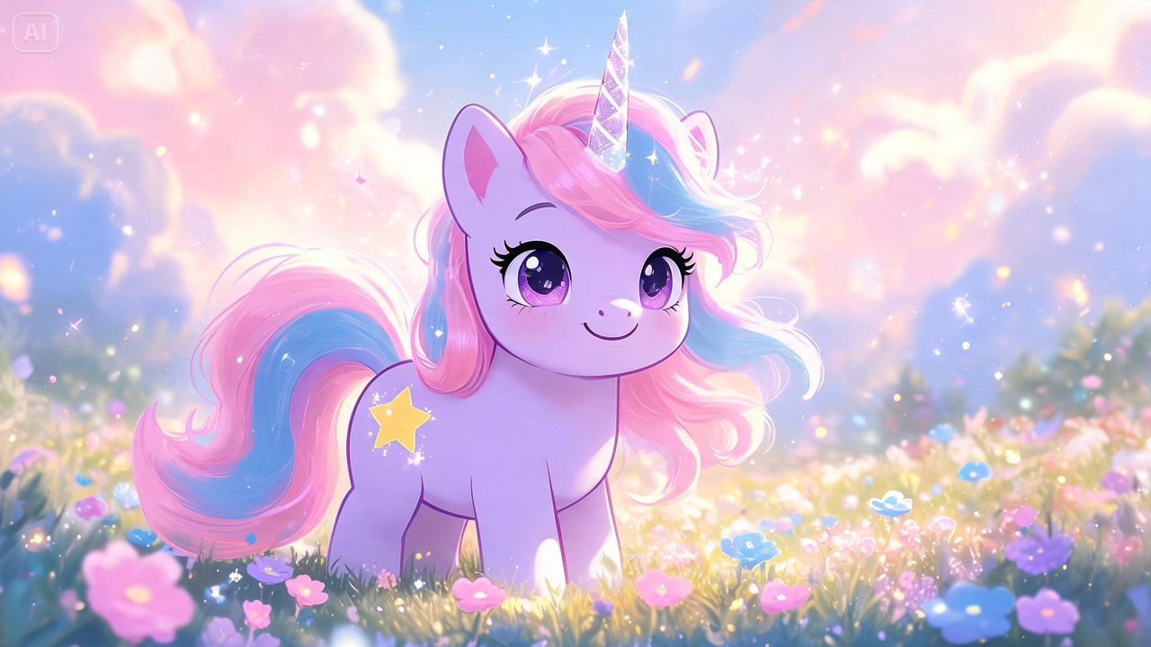 Aufforderung für ein magisches Einhorn-Pony