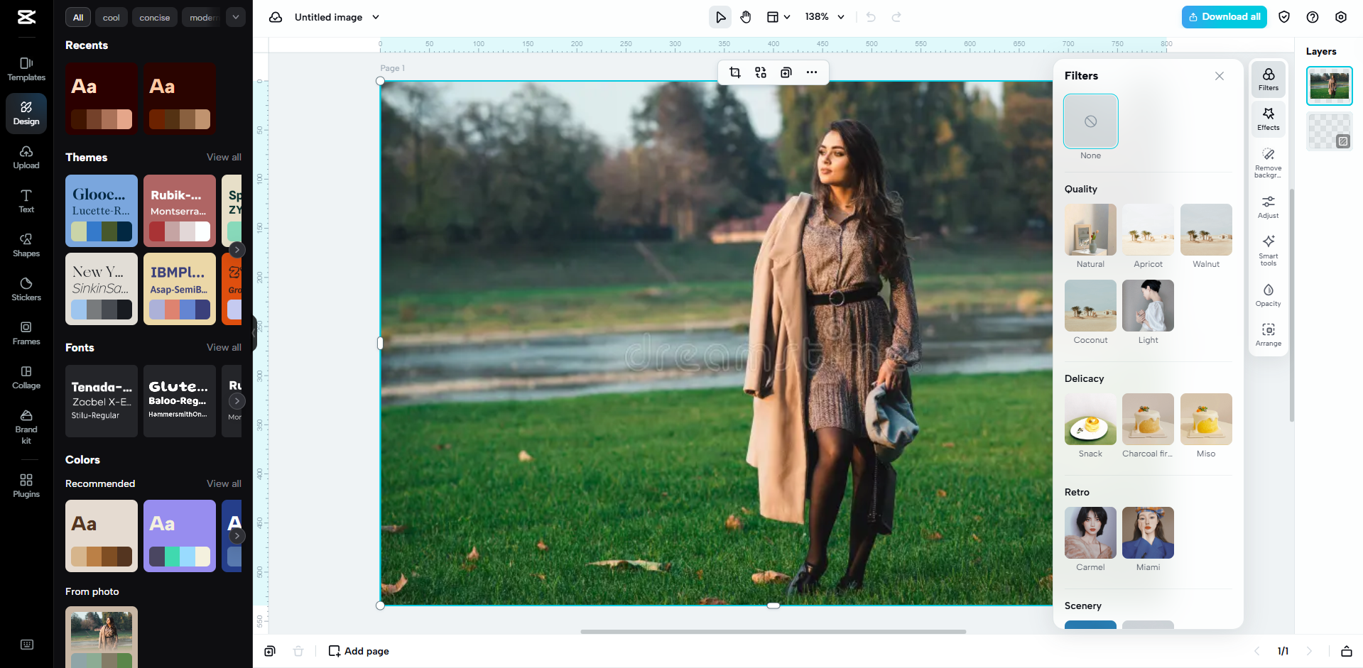 Redigeringsgränssnittet för CapCut Web