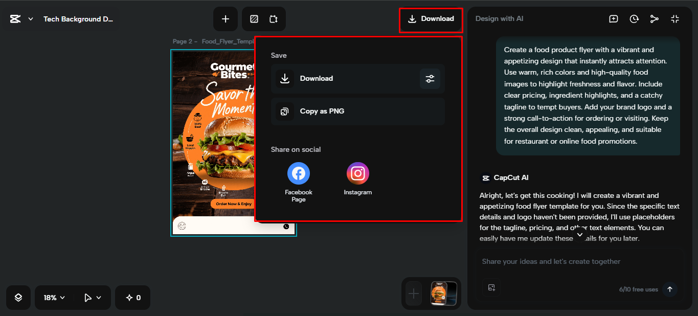 Exporting the media from the CapCut desktop video editor