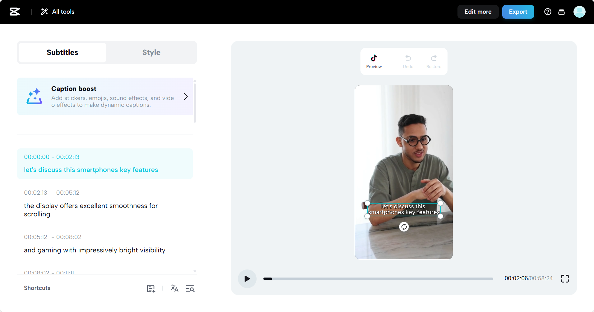 CapCut Web AI Captions