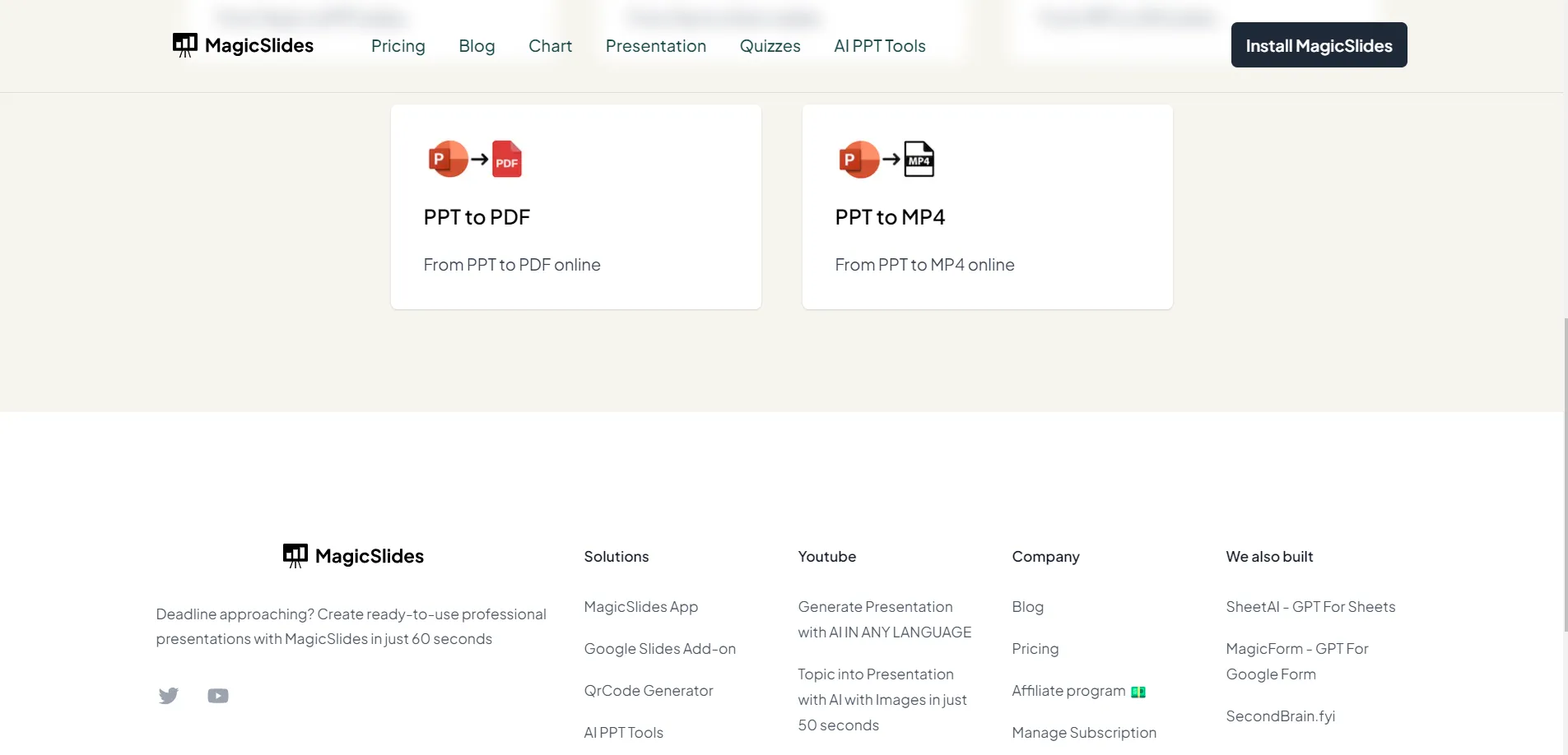 Melden Sie sich bei Magic Slide an, um PowerPoint in Video zu konvertieren