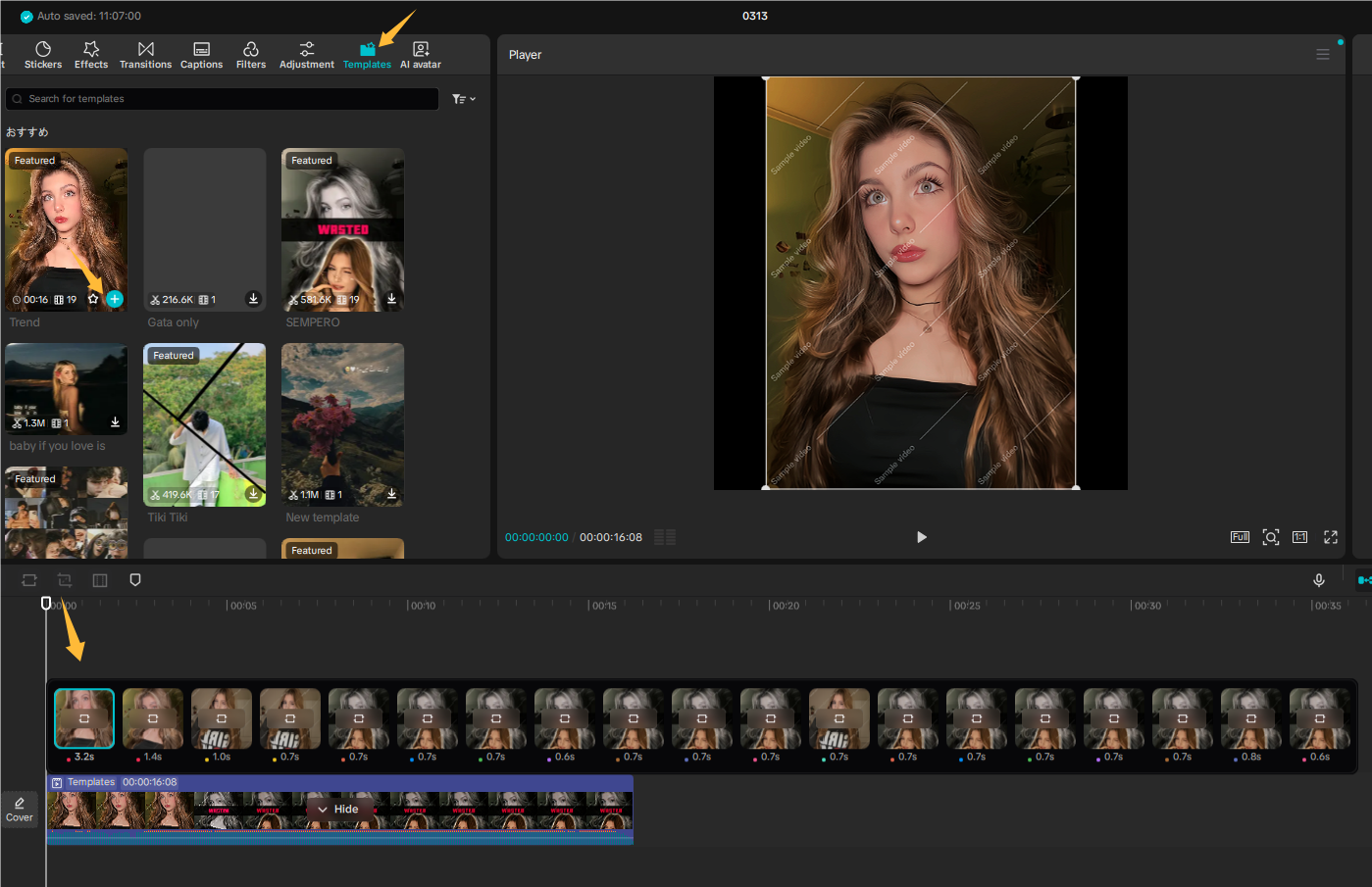 Use a video template in CapCut on PC