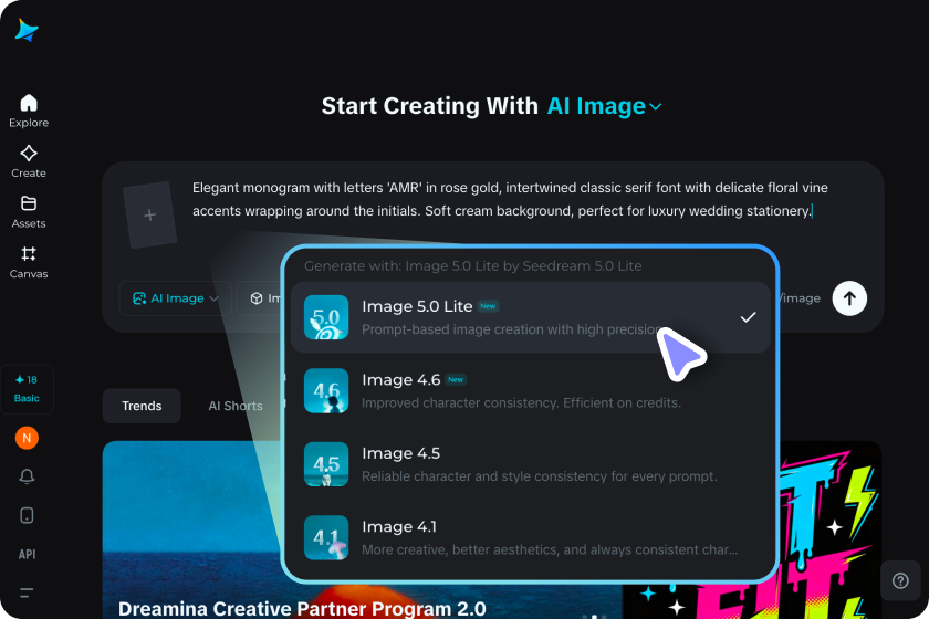 Select the model and generate
