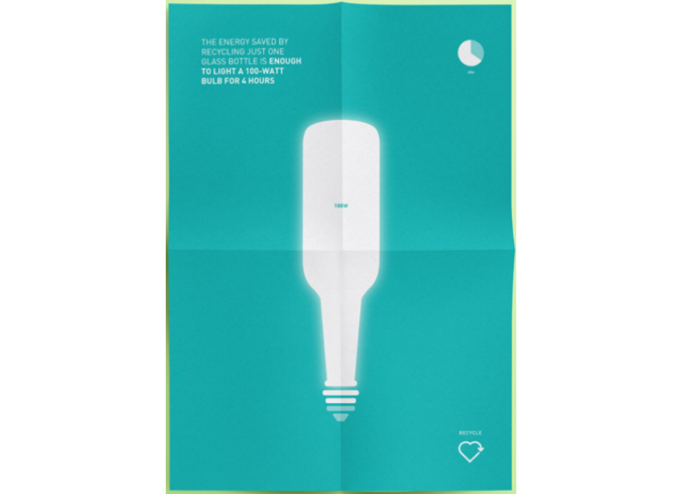 Simple recycling poster on sustainability