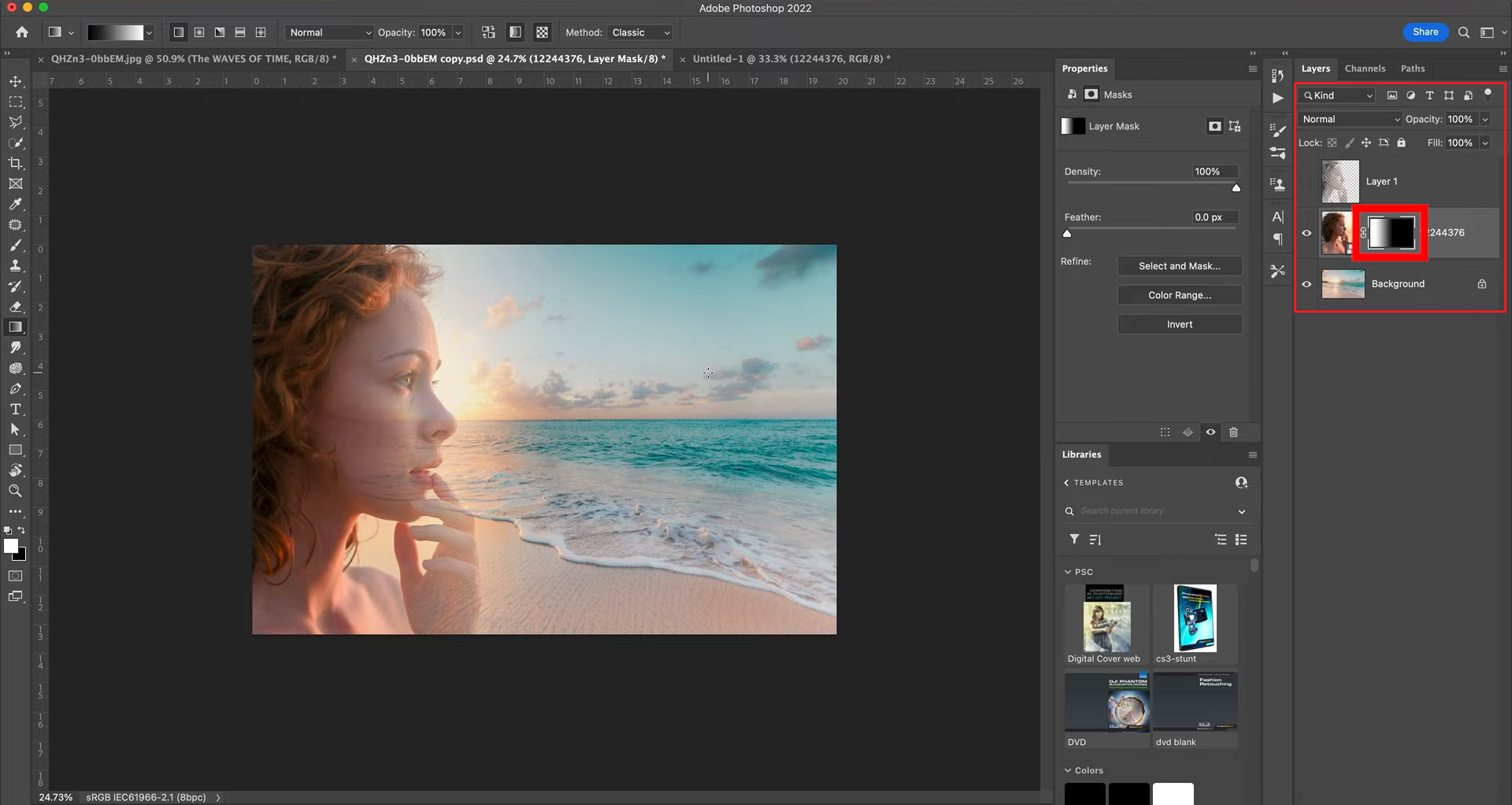 Final adjustment to blended images
