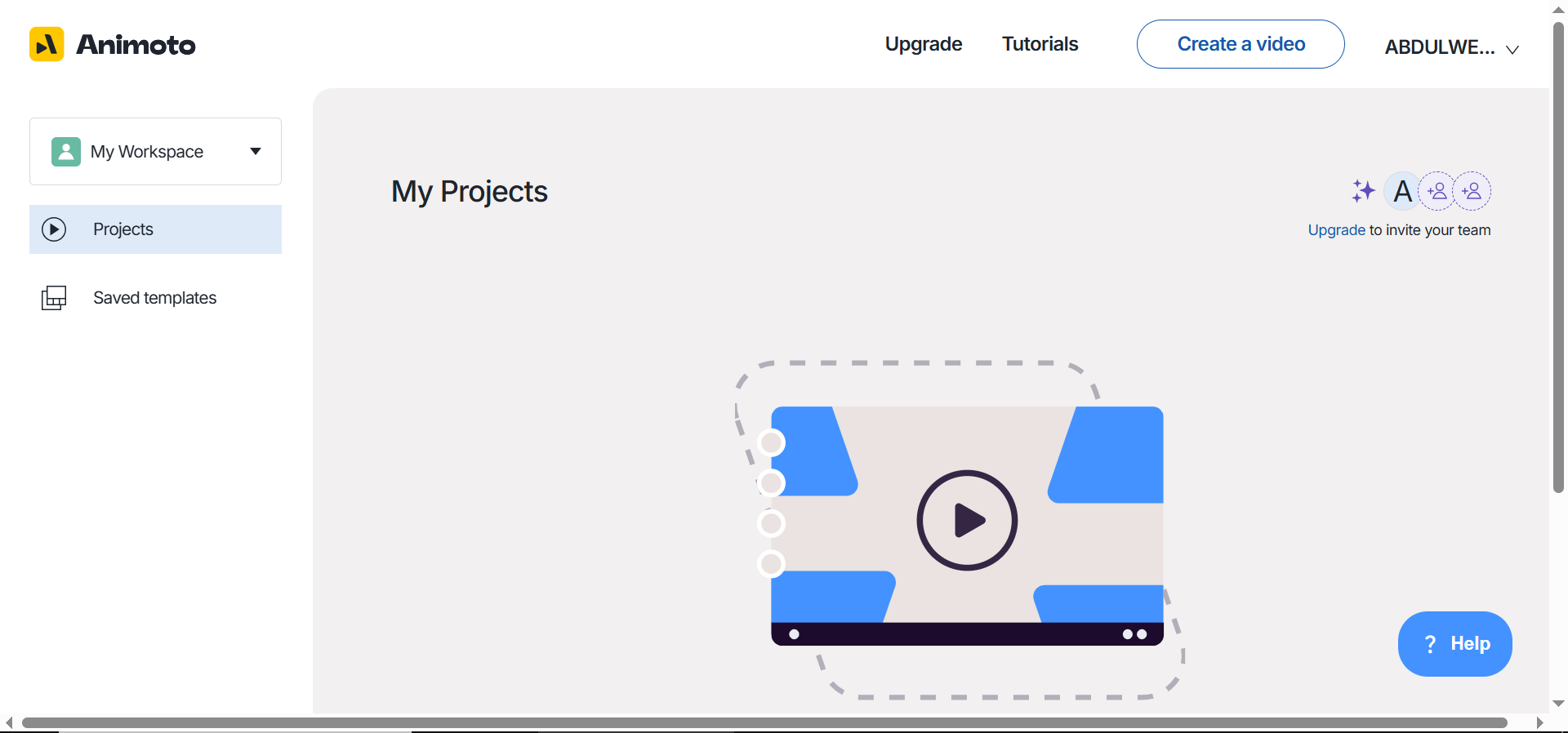 Animoto homepage