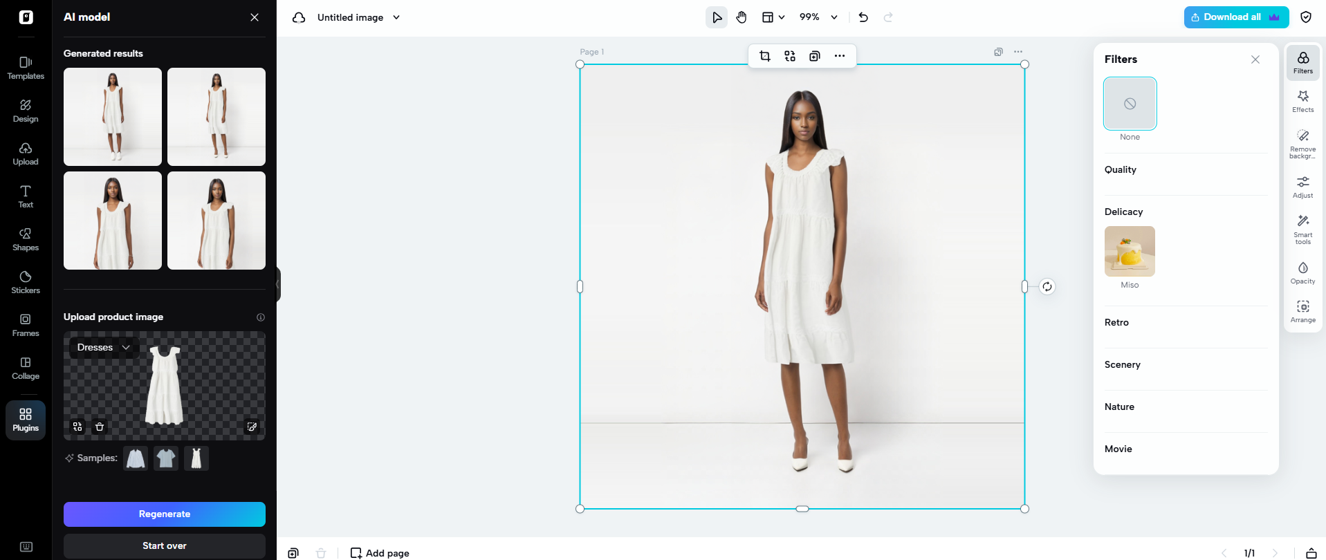 Generate clothing models