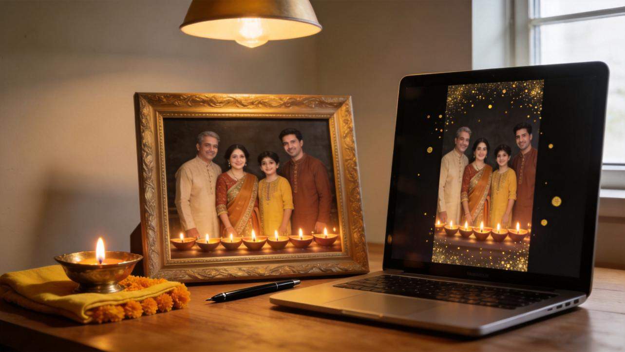 Diwali Greeting Video Tutorial: From Photo to Animation