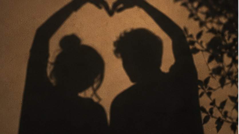 Wall Shadow Heart Pose