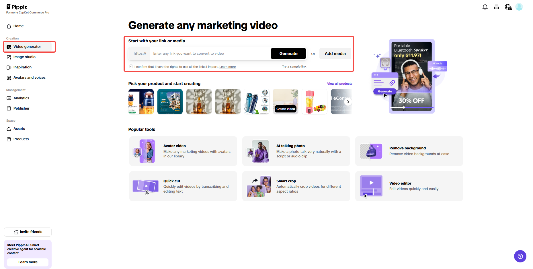 One-click holiday ad templates