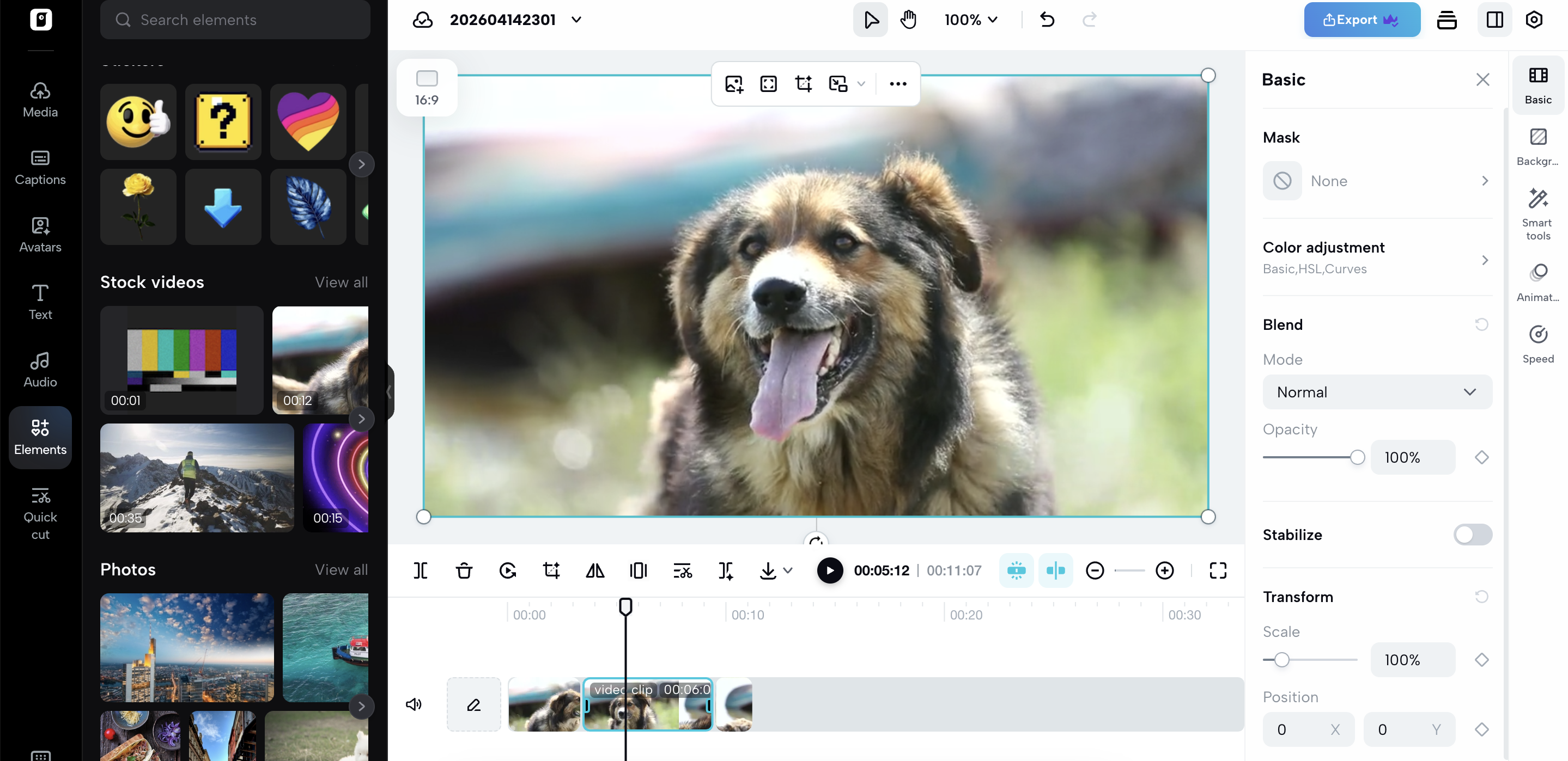 AI video editing