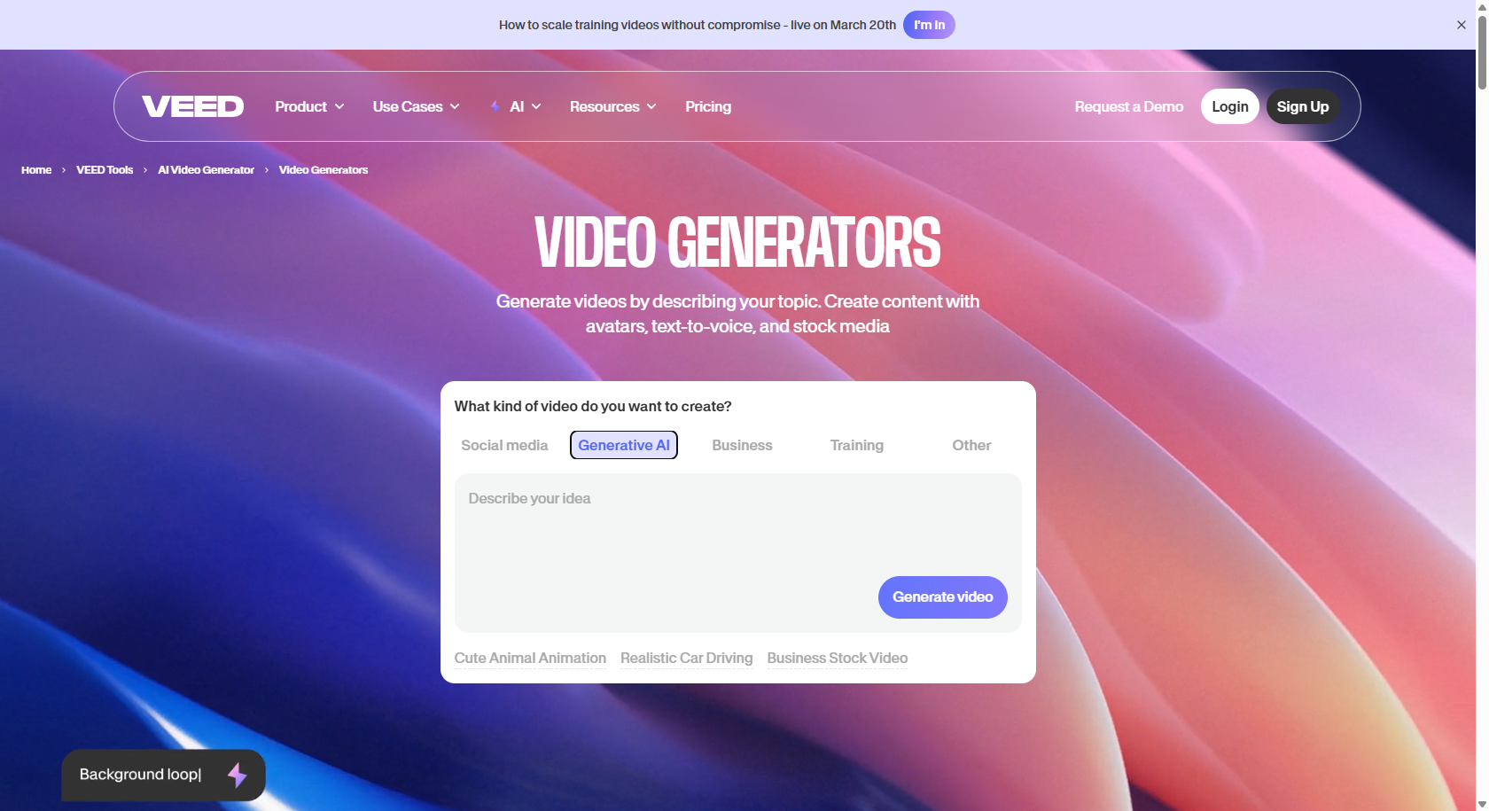 VEED.IO interface