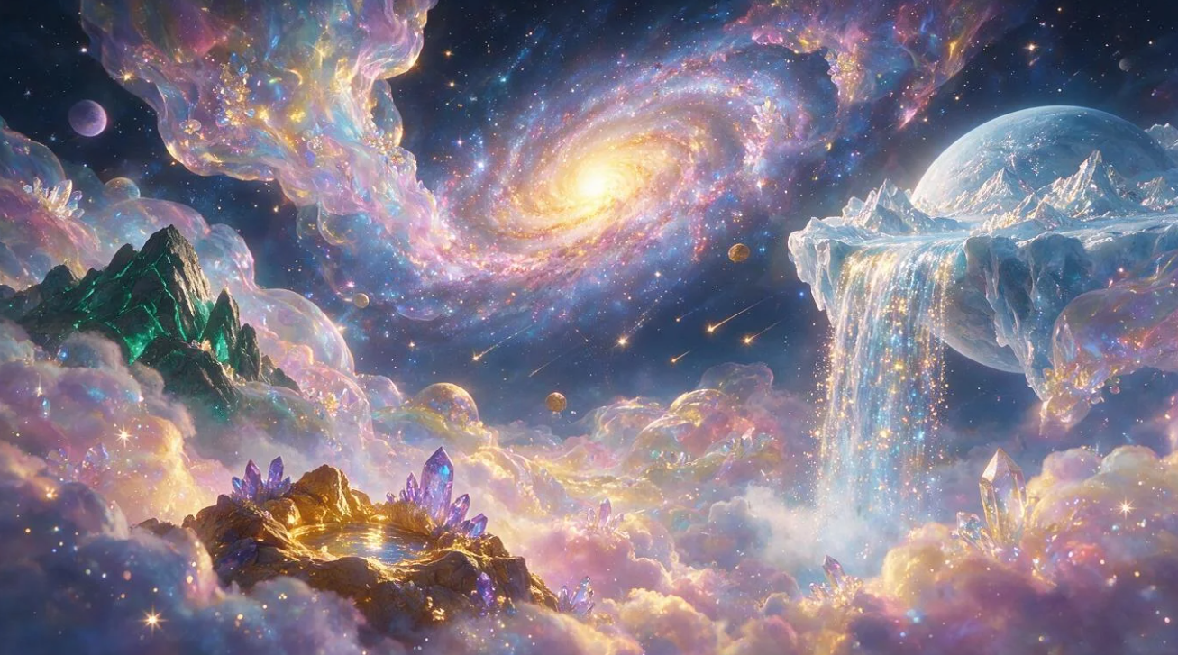 Fantasy-inspired cosmic artwork visual