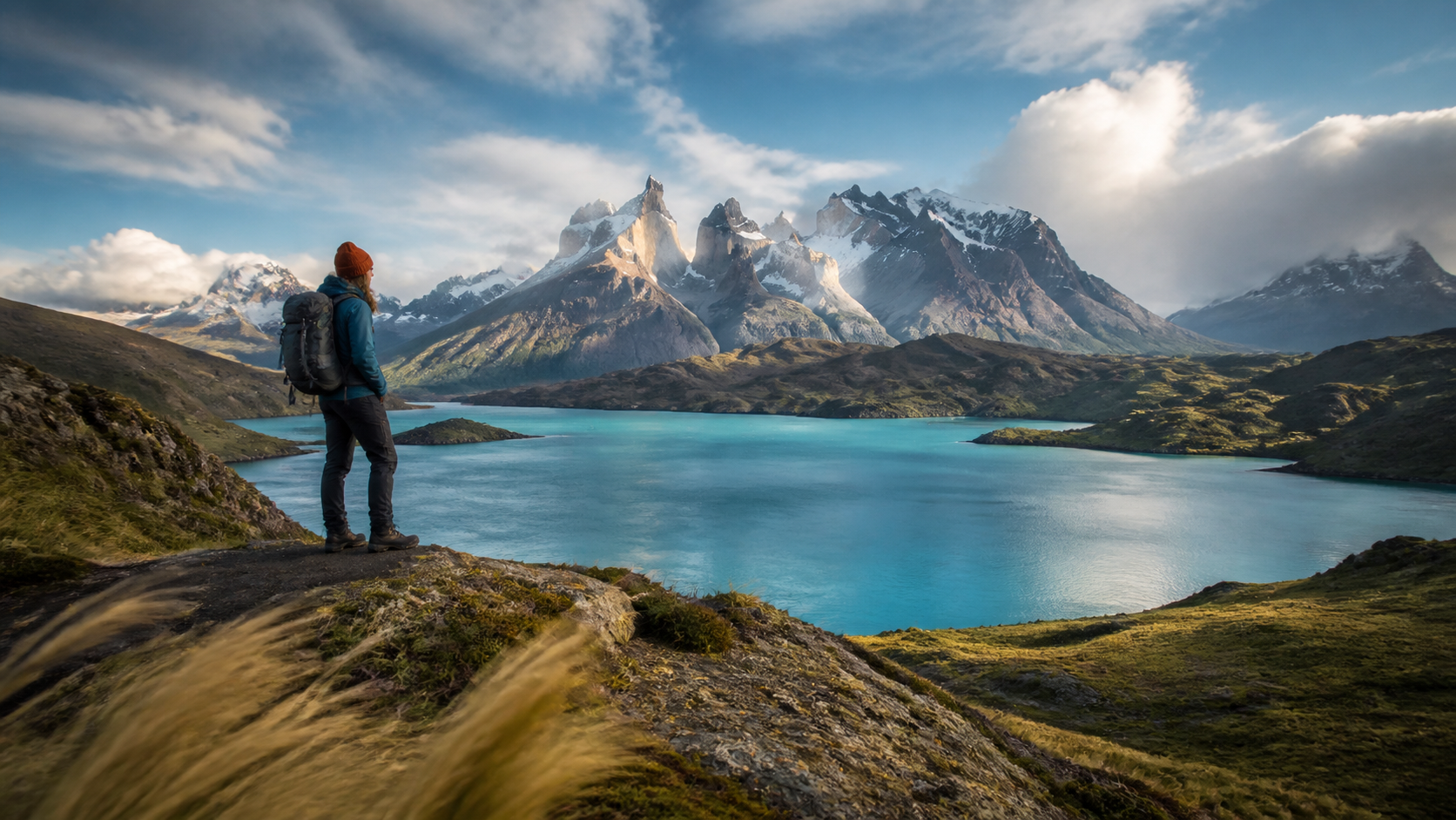Patagonia Travel Video hero image created for Dreamina
