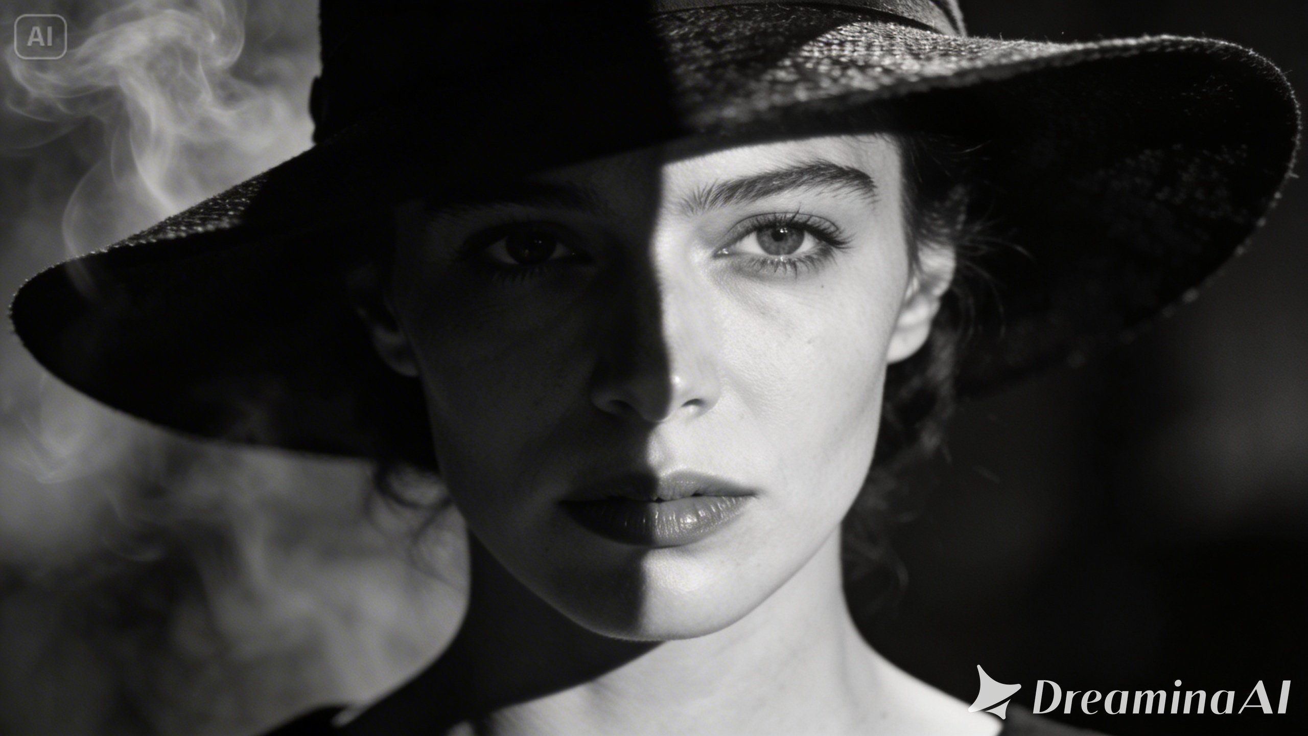 Portret de iluminare divizat