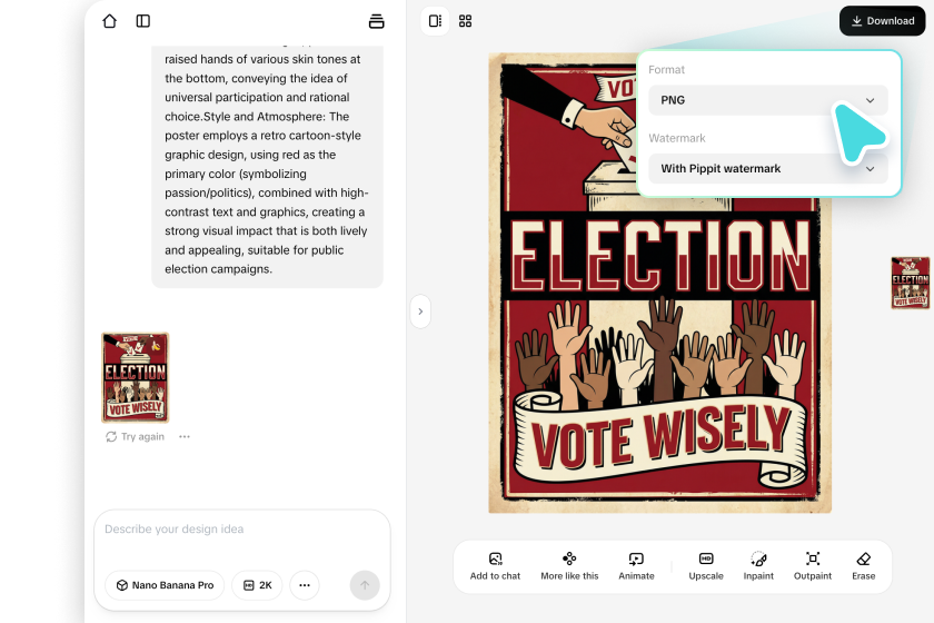 Download your campaign poster design