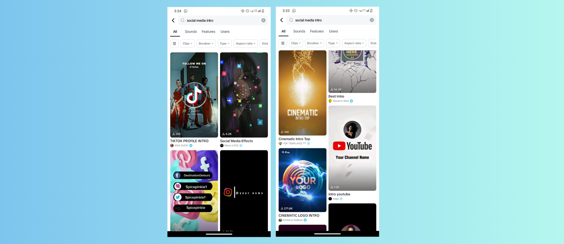 Select your video template