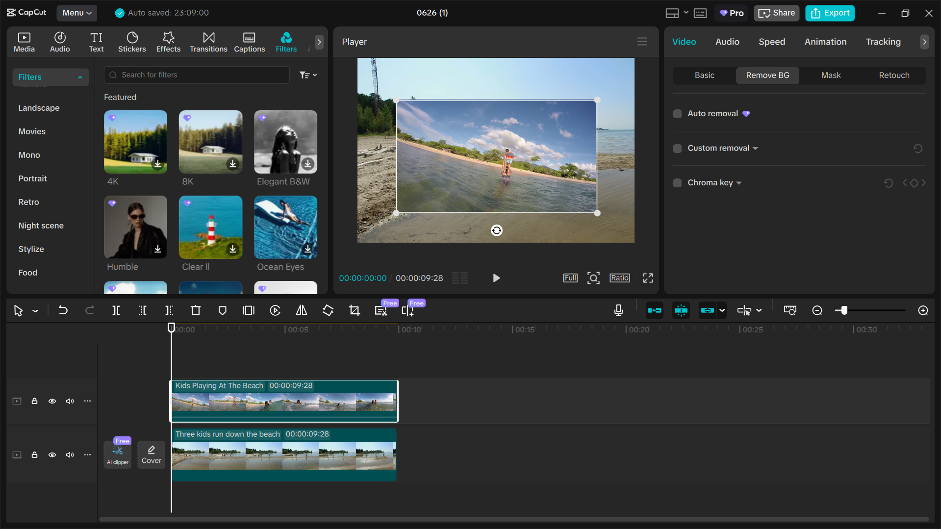 Interface of the CapCut desktop video editor - the best tool to overlay pictures