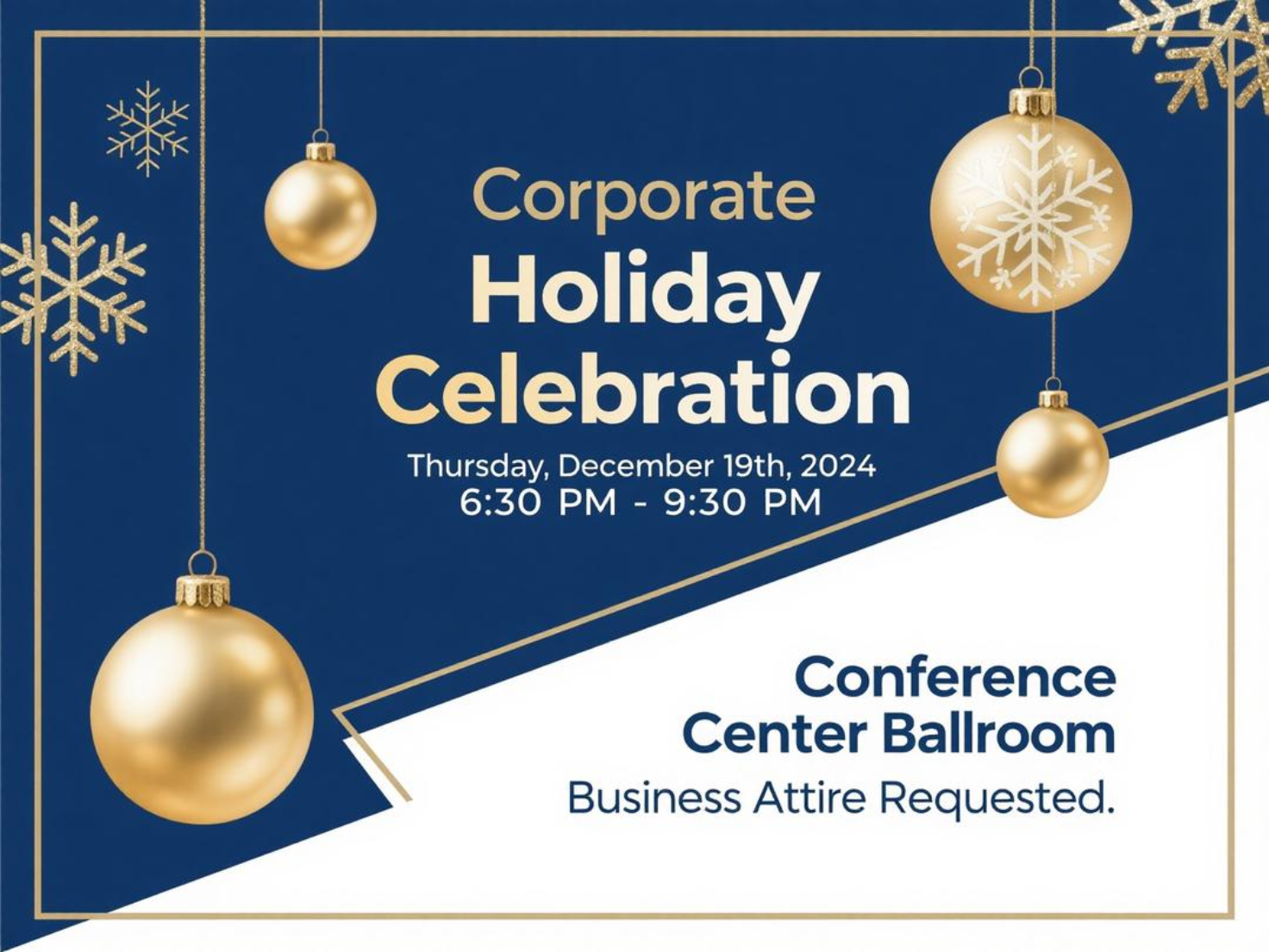 Flyer de Noël d'entreprise