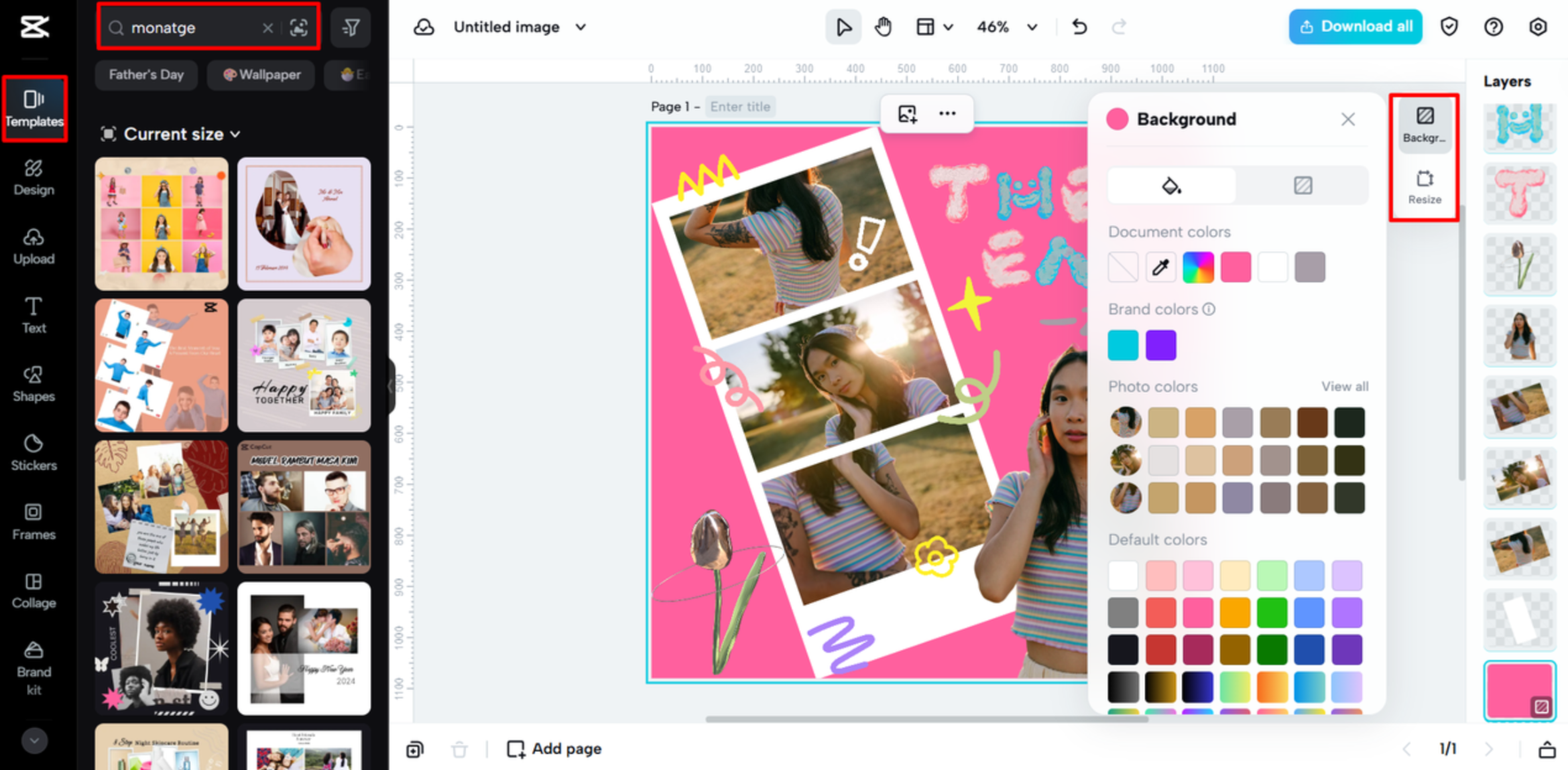 Combining images and making a montage using CapCut Web