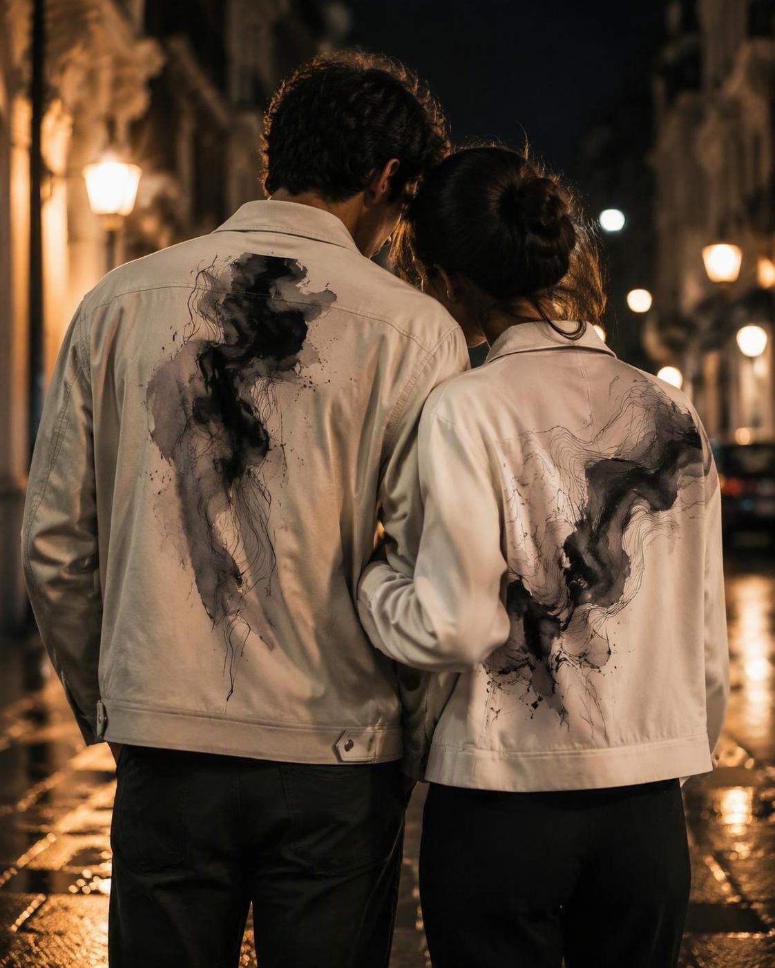 AI Tattooed Couple Portrait on the Back Trend hero visual 2