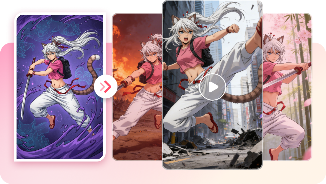 Konsekvent karaktärsanimering i kampvideon