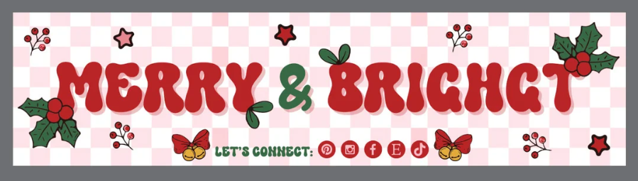 Seasonal stylized Etsy shop banner design