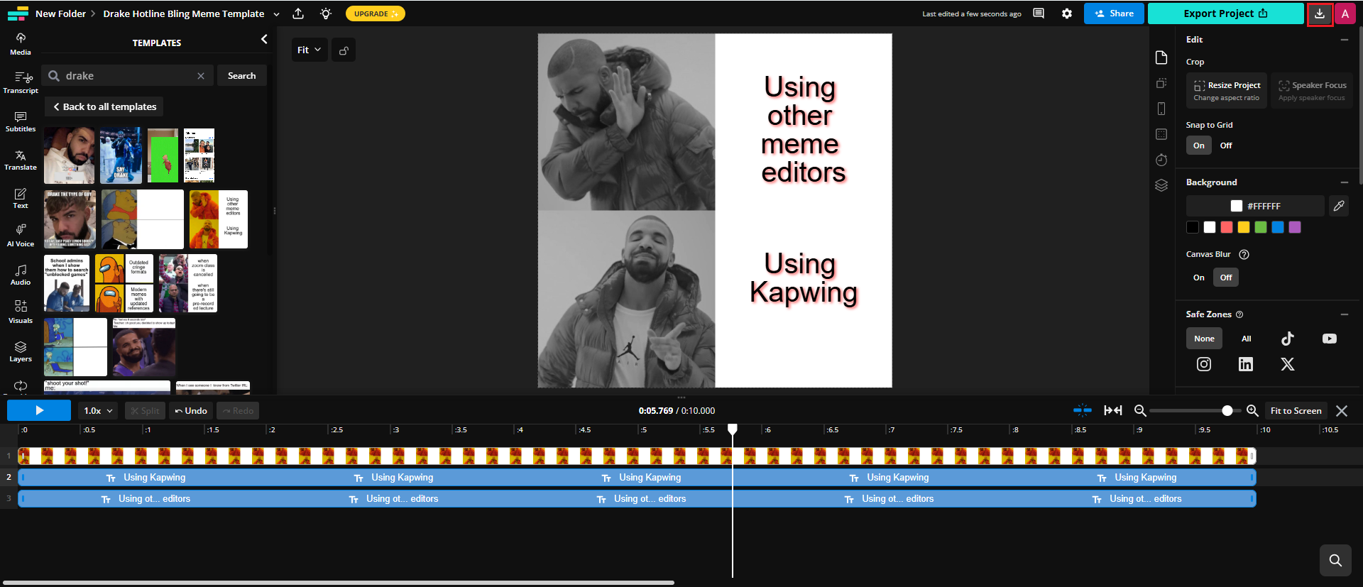 kapwing meme generator