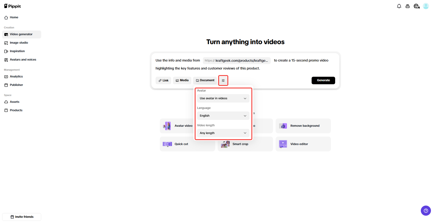 Panel ng pag-customize