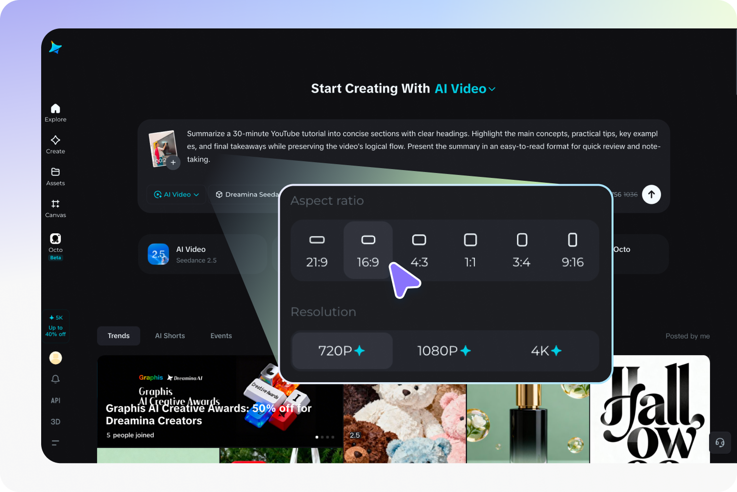 Customize settings and generate