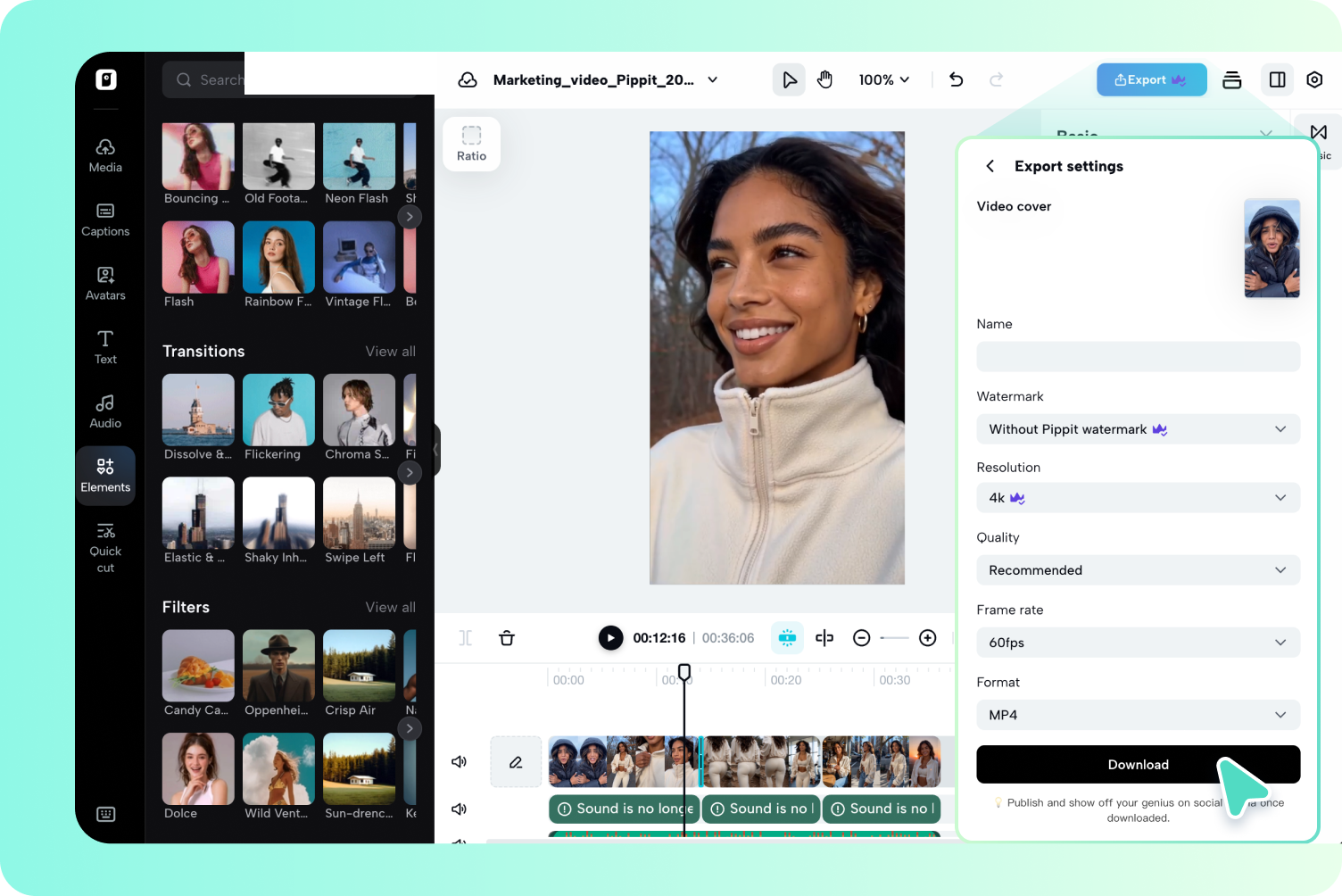 Step 3: Preview and export your ad video
