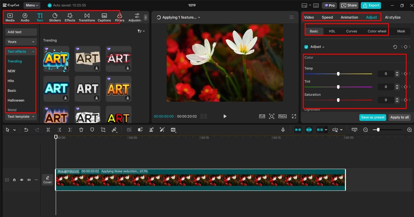 Customize your video in the CapCut desktop video editor