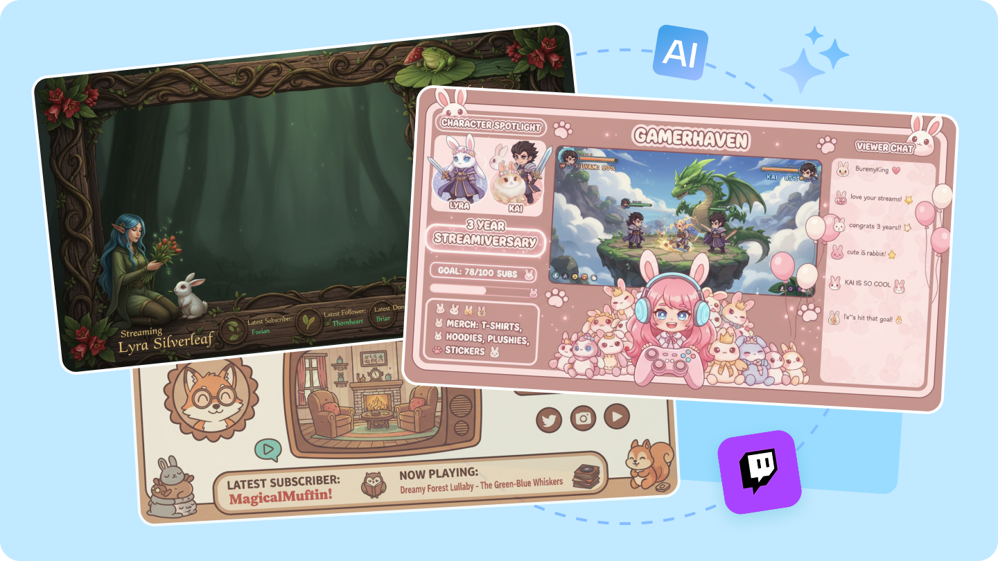 AI Twitch Overlay Maker：快速設計流佈局