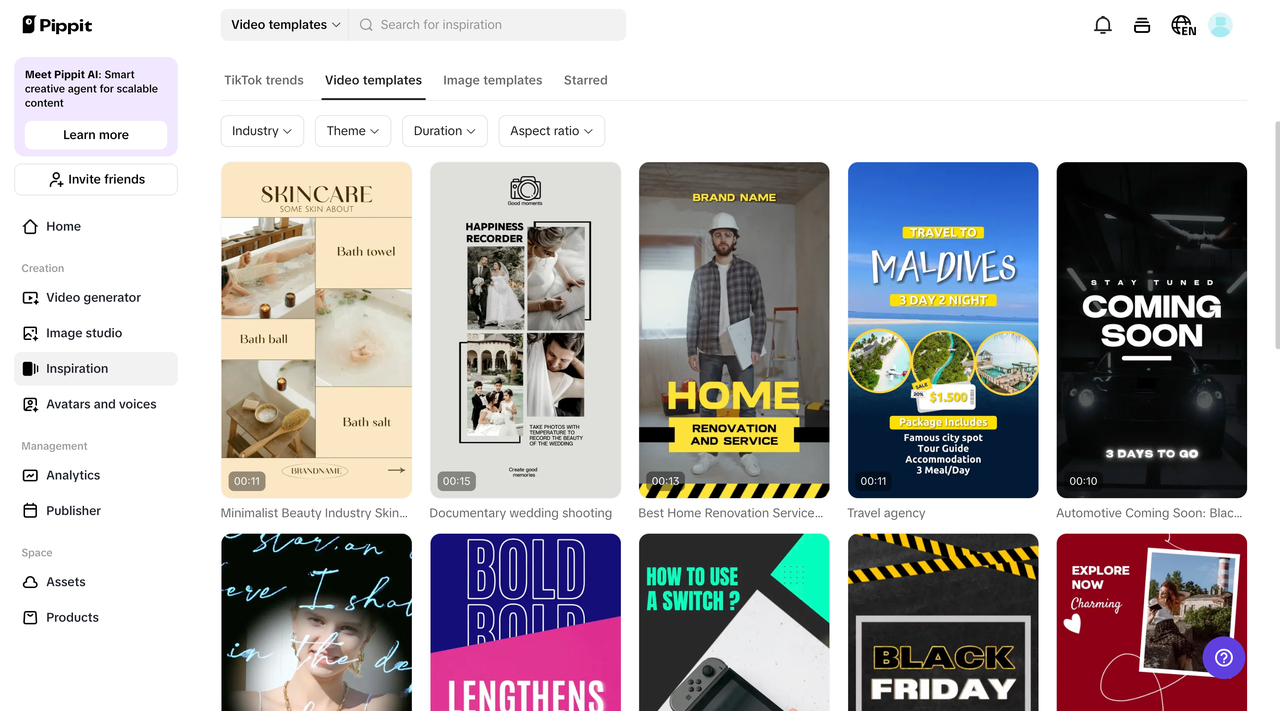 Extensive collection of video intro templates