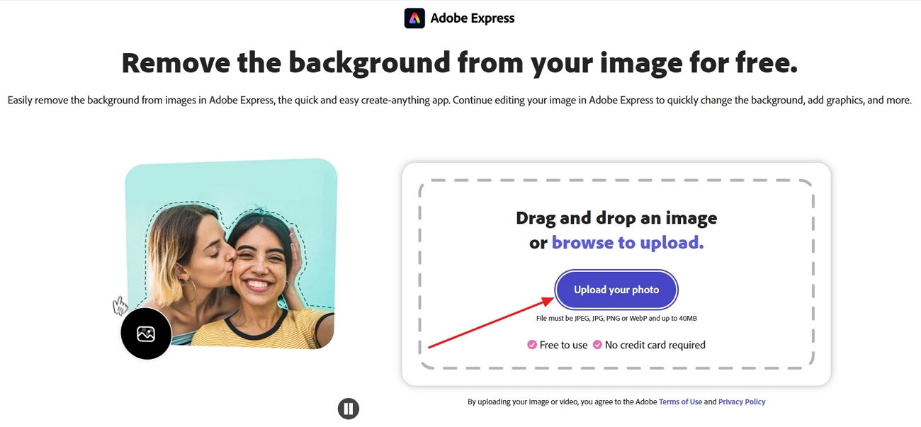 upload image adobe express