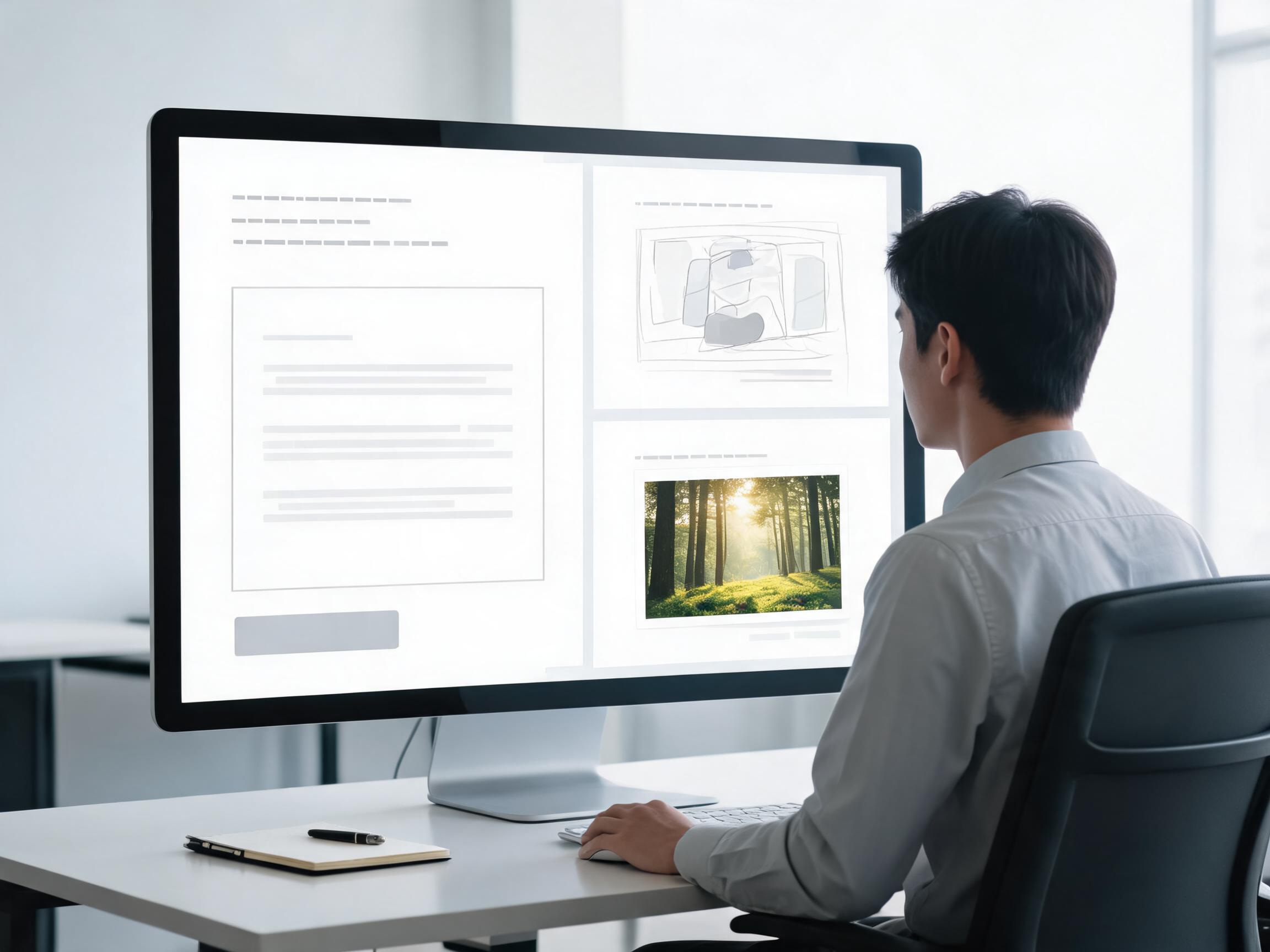 Simple blog visual planning desk