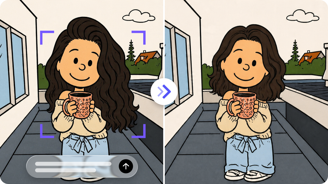 Pinuhin ang mga detalye ng Snoopy avatar gamit ang Interactive na pag-edit