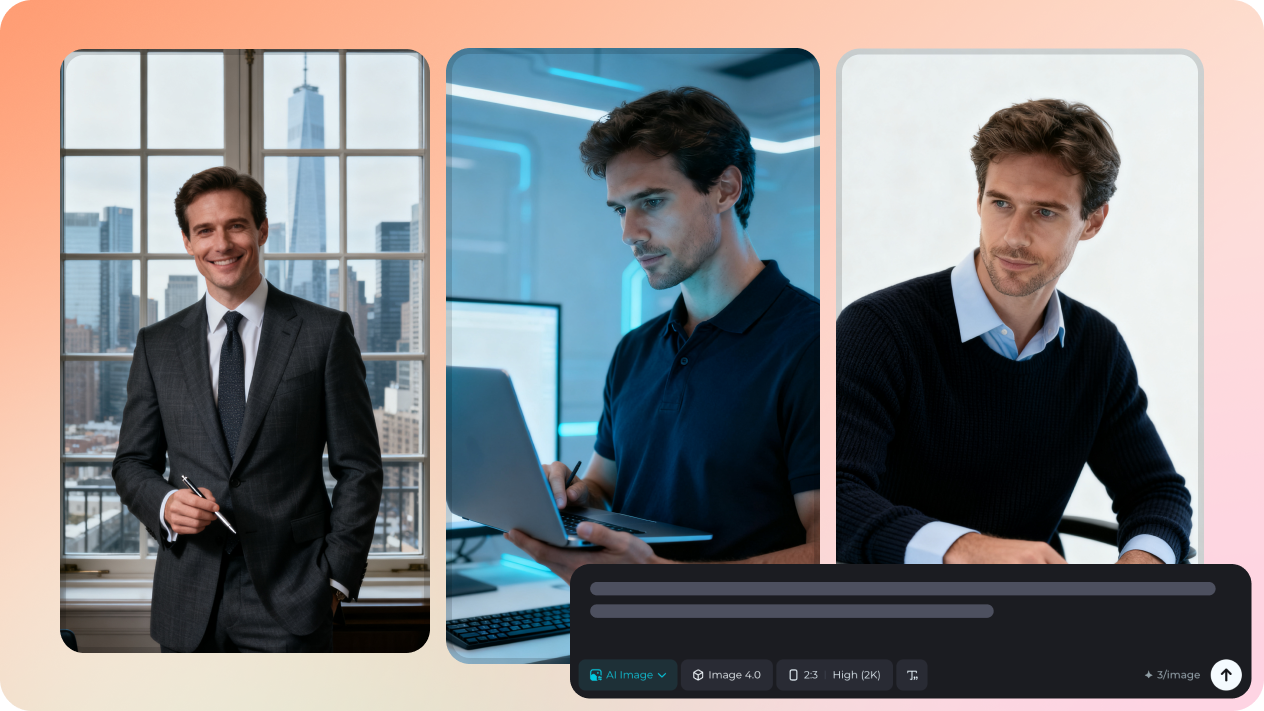  AI business photo with text