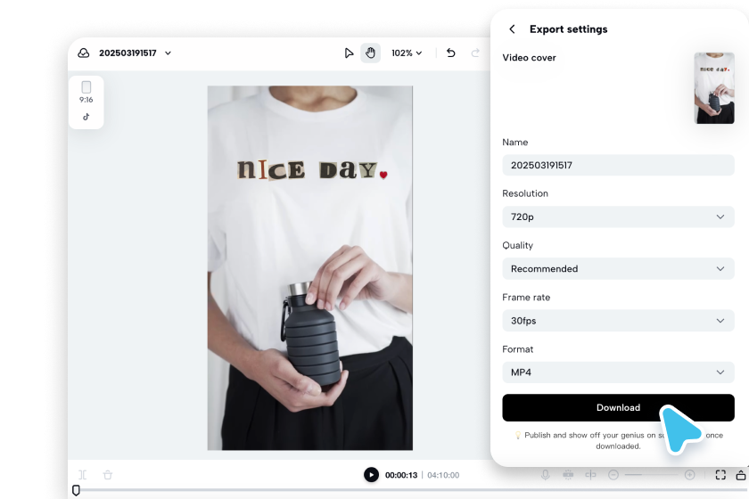 Preveiw and export