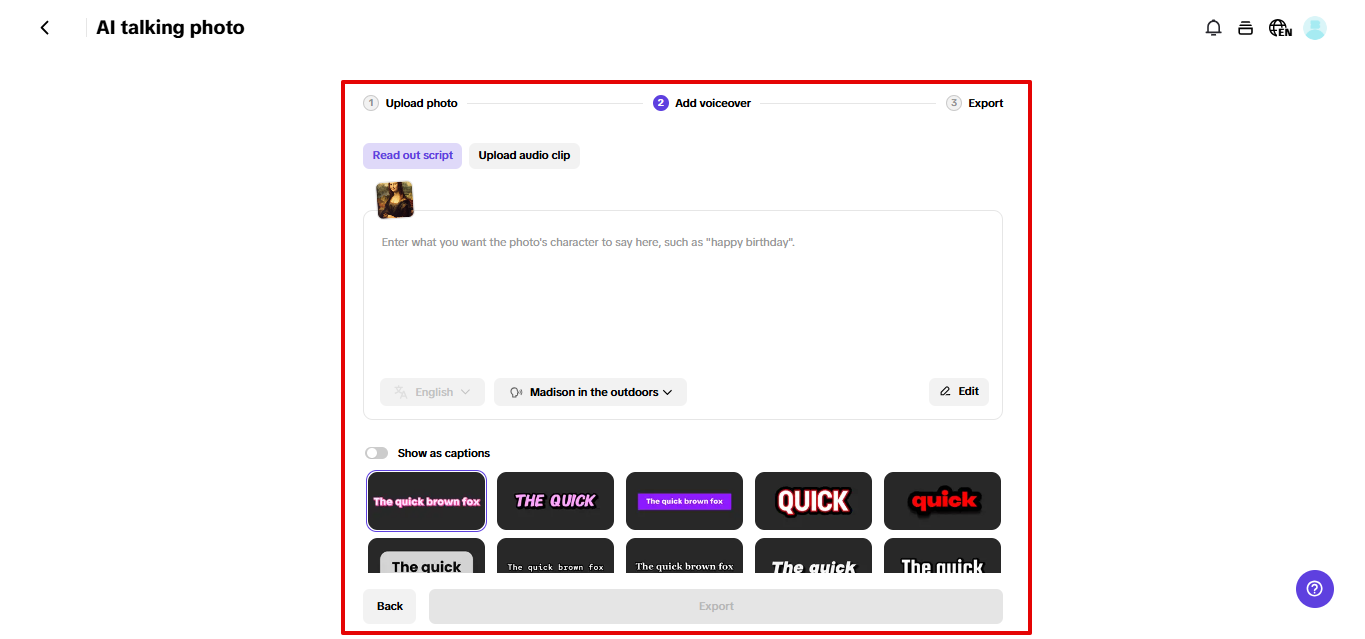Generating talking head in Pippit