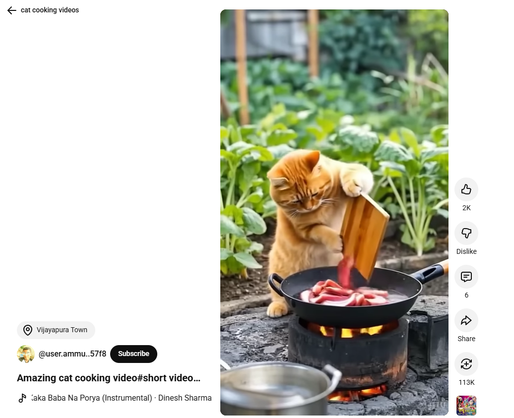 Amazing cat cooking
