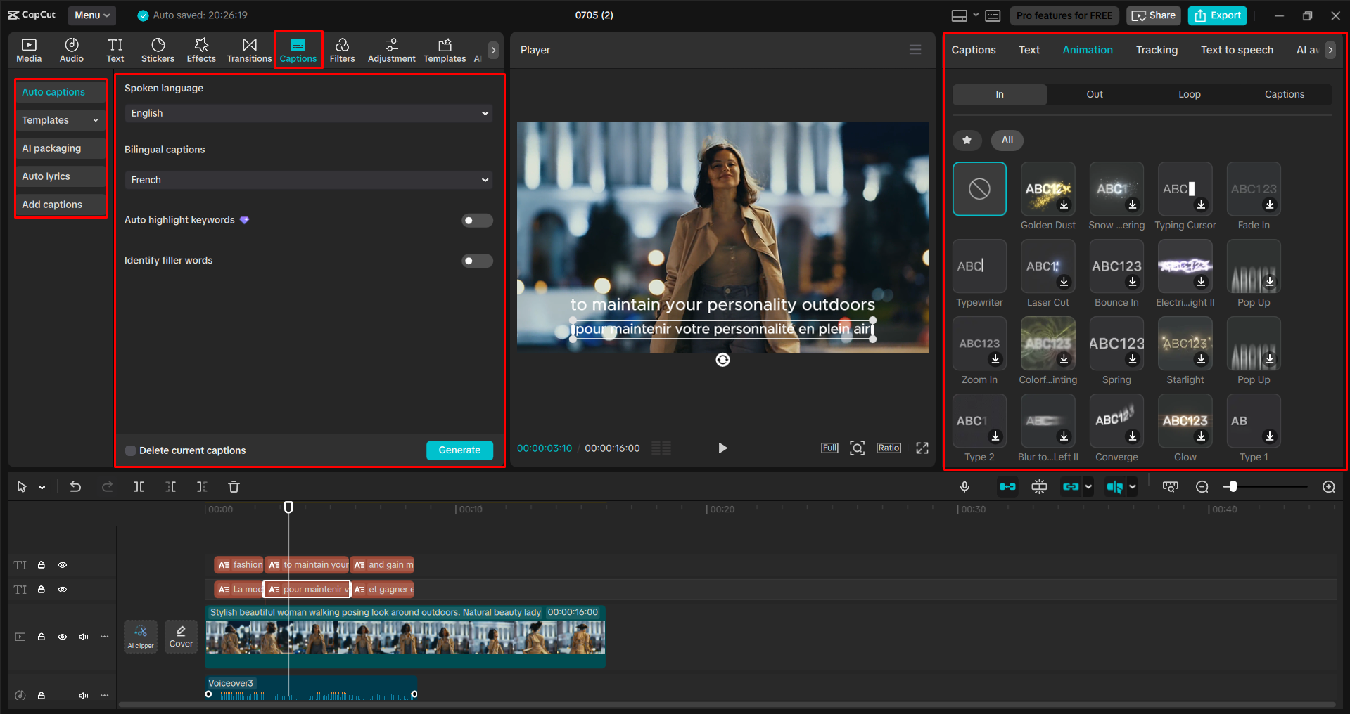 Converting audio to text in videos with the CapCut desktop video editor
