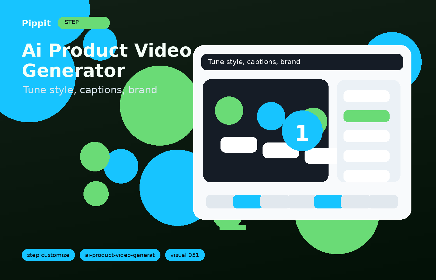 ai product video generator customization workflow in Pippit