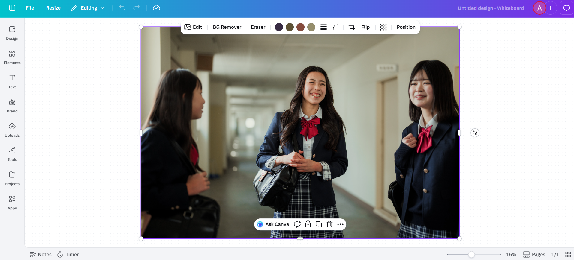 Giao diện Canva