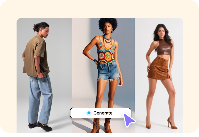  Las imágenes de marketing de influencers hicieron con la CapCut herramienta gratuita de IA de intercambio de ropa