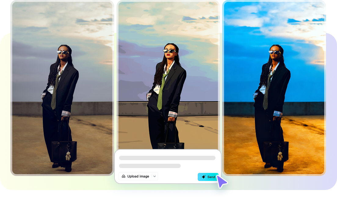 Apply multiple shades to change the color of the image