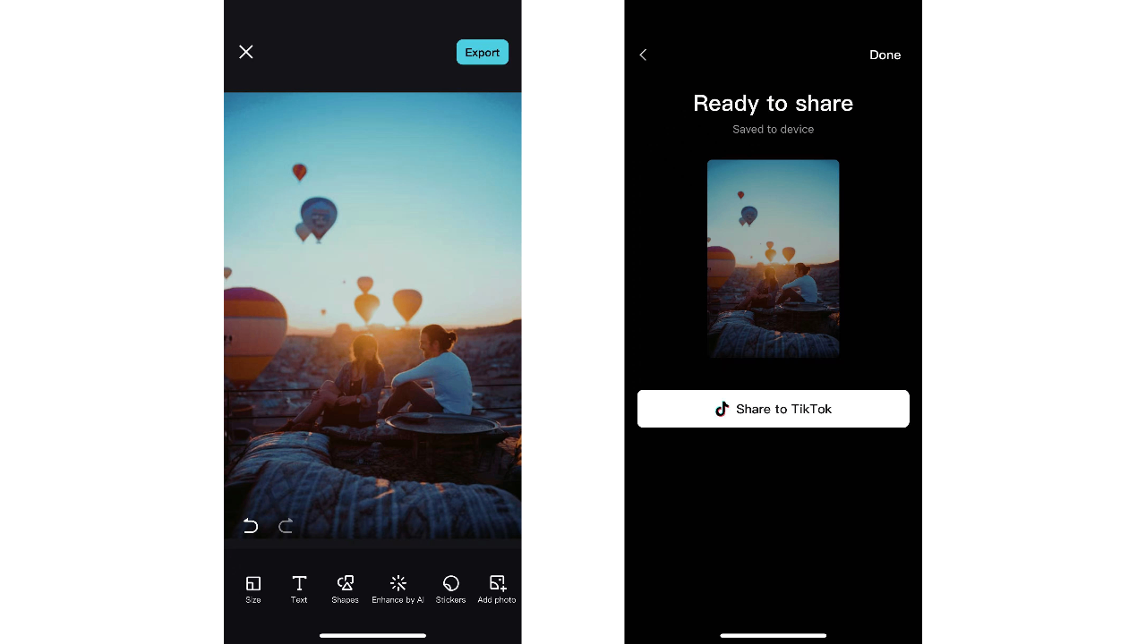 Preview and export