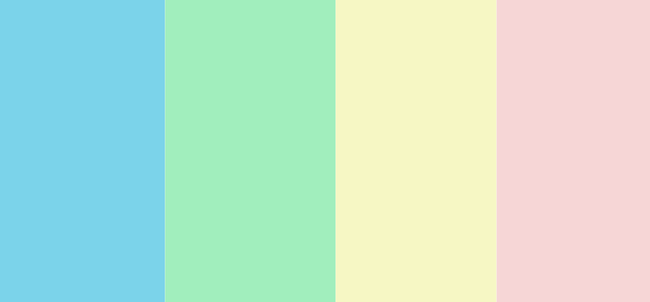 Pastel rainbow combination